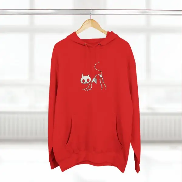 Bony Whiskers Skeleton Kitty Unisex Premium Pullover Hoodie - Image 40