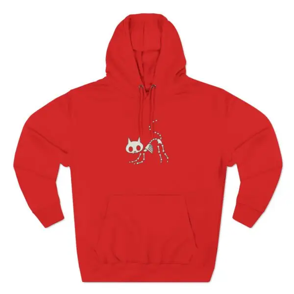 Bony Whiskers Skeleton Kitty Unisex Premium Pullover Hoodie - Image 37