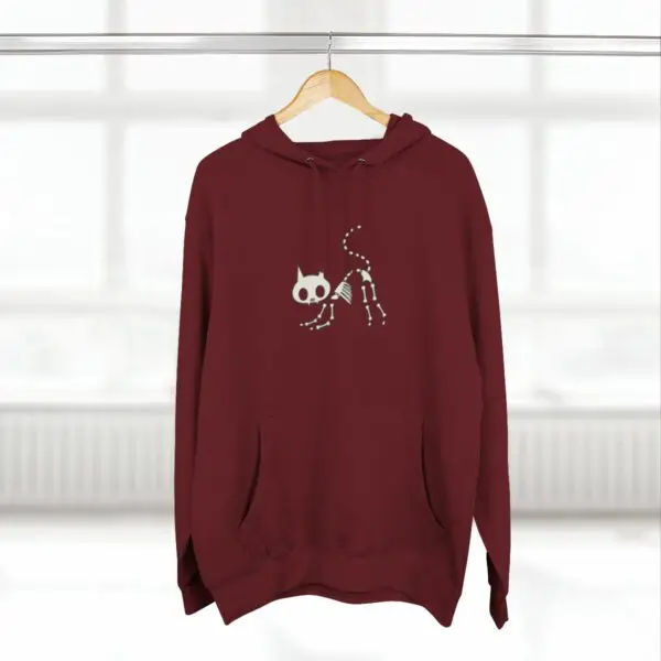 Bony Whiskers Skeleton Kitty Unisex Premium Pullover Hoodie - Image 46