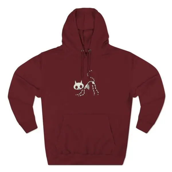 Bony Whiskers Skeleton Kitty Unisex Premium Pullover Hoodie - Image 43
