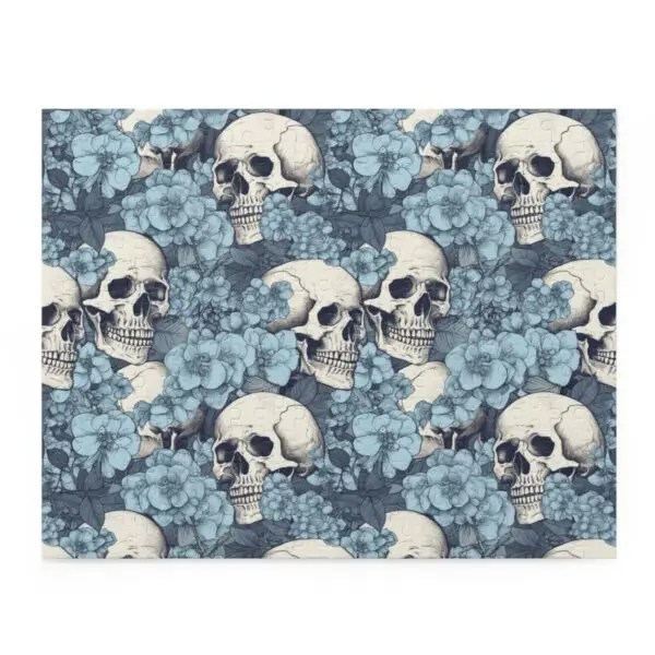 Ephemeral Elegance Skulls and Hydrangea Puzzle (120, 252, 500-Piece) - Image 2