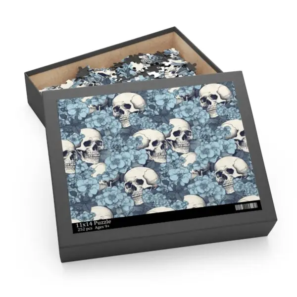Ephemeral Elegance Skulls and Hydrangea Puzzle (120, 252, 500-Piece)