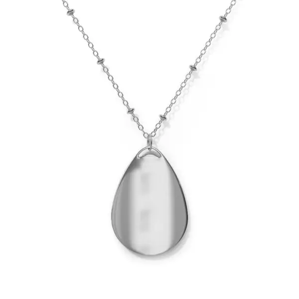Gothic Raven Silouette Oval Necklace - Image 2