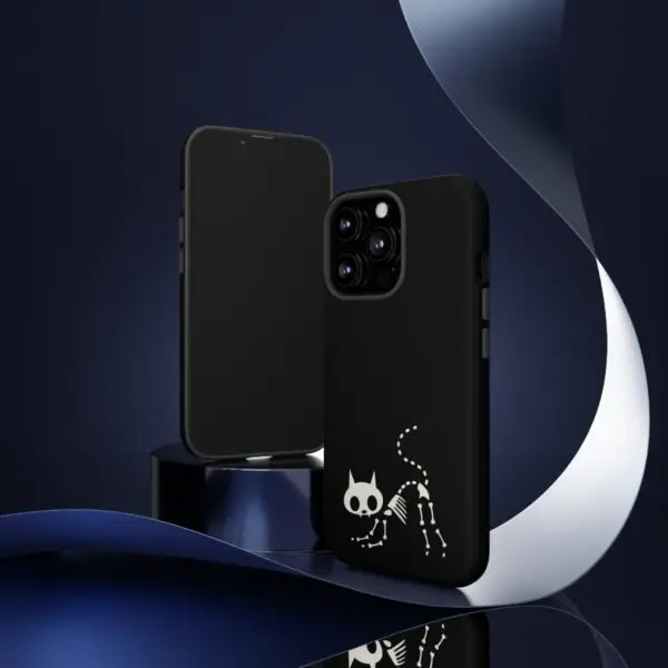 Bony Whiskers Skeleton Kitty Tough Phone Cases - Image 22