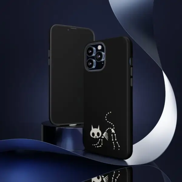 Bony Whiskers Skeleton Kitty Tough Phone Cases - Image 24