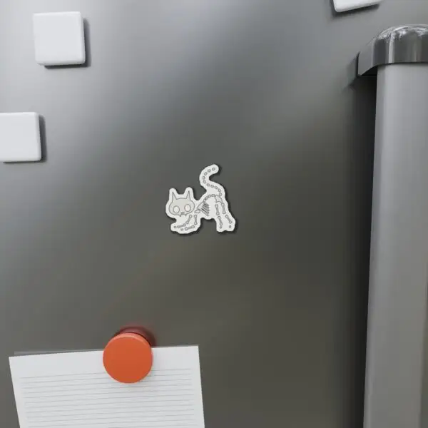 Bony Whiskers Cat Skeleton Die-Cut Magnets - Image 2