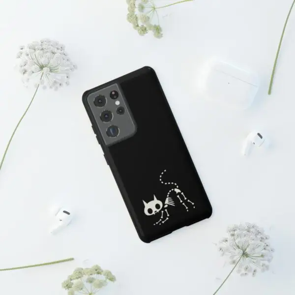 Bony Whiskers Skeleton Kitty Tough Phone Cases - Image 166