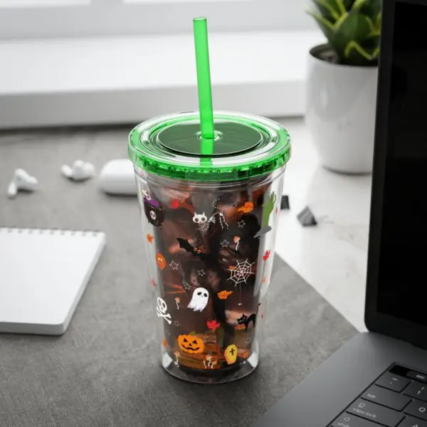 Midnight Magic Sunsplash Tumbler with Straw, 16oz - Image 6