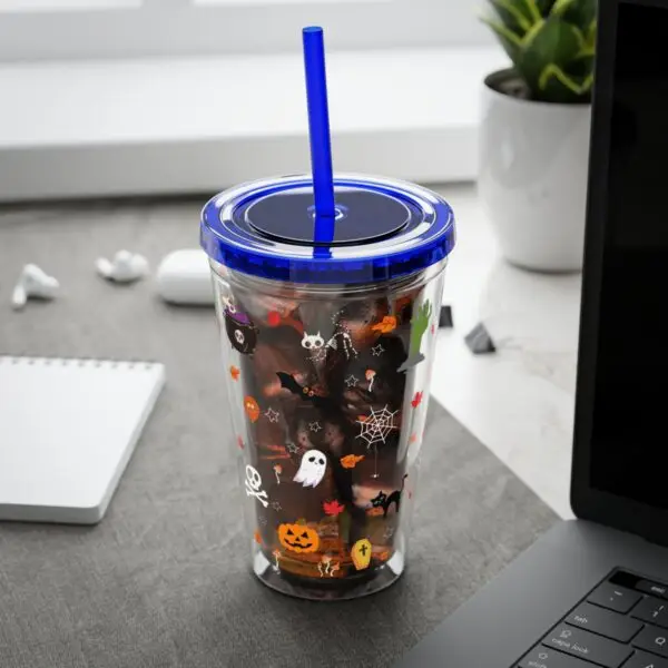 Midnight Magic Sunsplash Tumbler with Straw, 16oz - Image 12