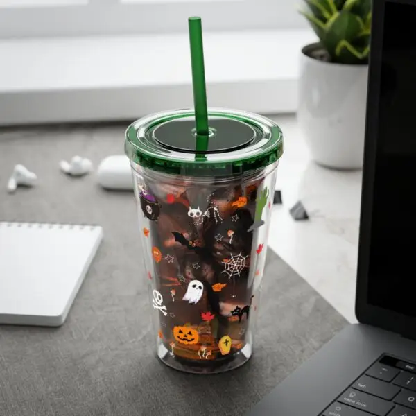 Midnight Magic Sunsplash Tumbler with Straw, 16oz - Image 18