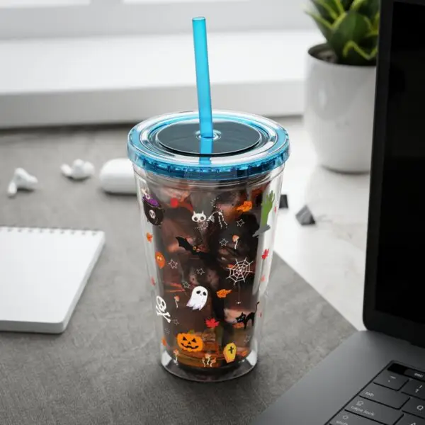 Midnight Magic Sunsplash Tumbler with Straw, 16oz - Image 30