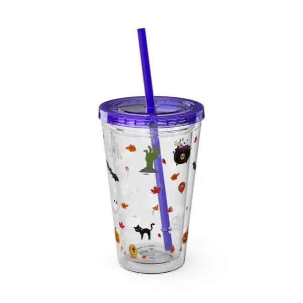 Midnight Magic Sunsplash Tumbler with Straw, 16oz - Image 32