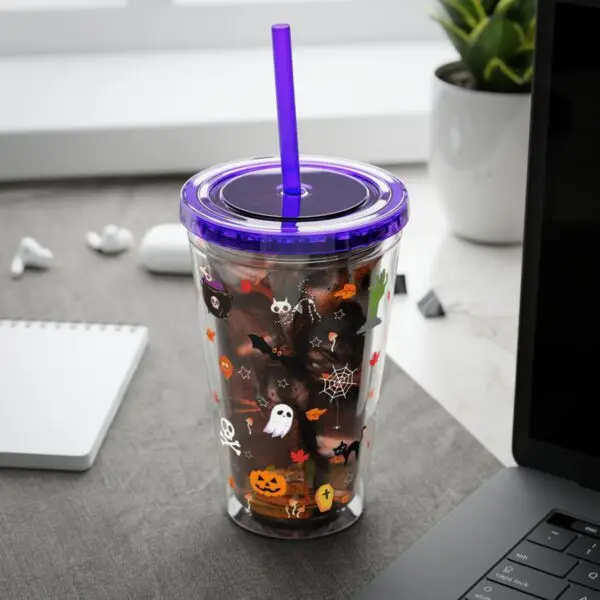 Midnight Magic Sunsplash Tumbler with Straw, 16oz - Image 36