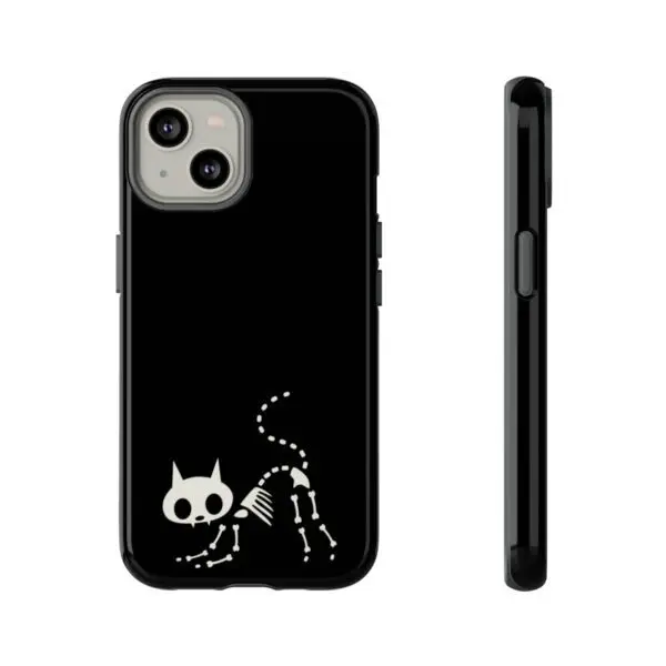 Bony Whiskers Skeleton Kitty Tough Phone Cases - Image 65