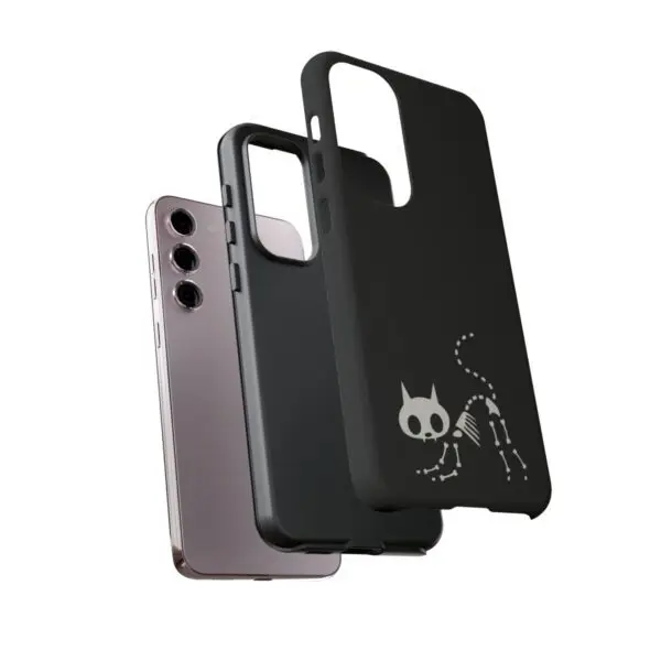Bony Whiskers Skeleton Kitty Tough Phone Cases - Image 136