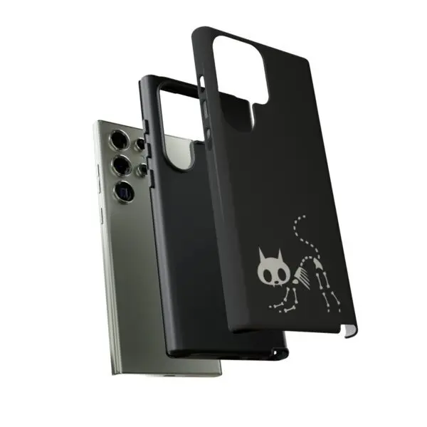 Bony Whiskers Skeleton Kitty Tough Phone Cases - Image 140