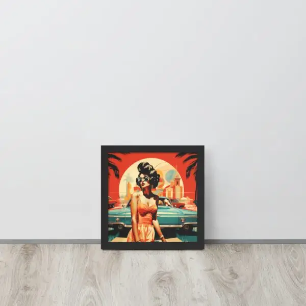 Vintage Pin-Up Paradise Framed photo paper poster - Image 3