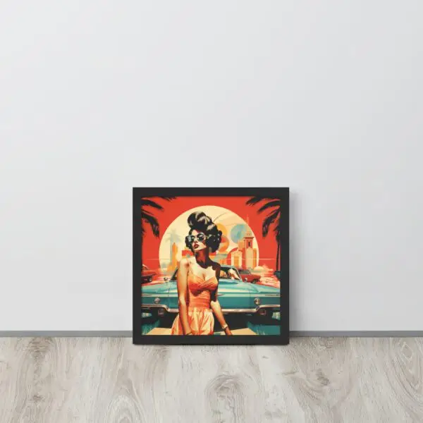 Vintage Pin-Up Paradise Framed photo paper poster - Image 4