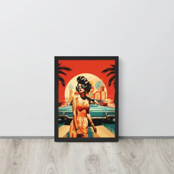 Vintage Pin-Up Paradise Framed photo paper poster - Image 5