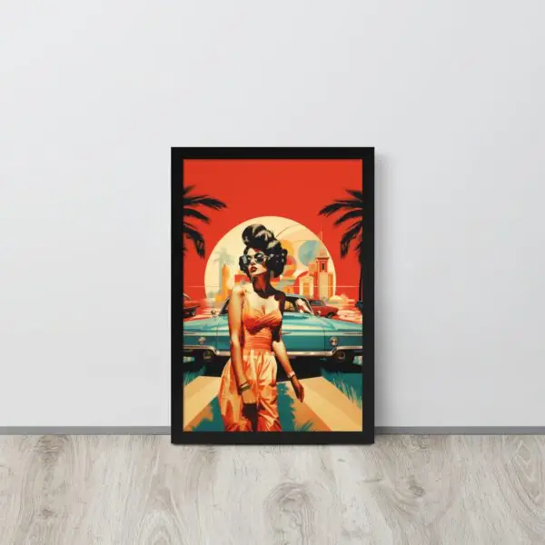 Vintage Pin-Up Paradise Framed photo paper poster - Image 6