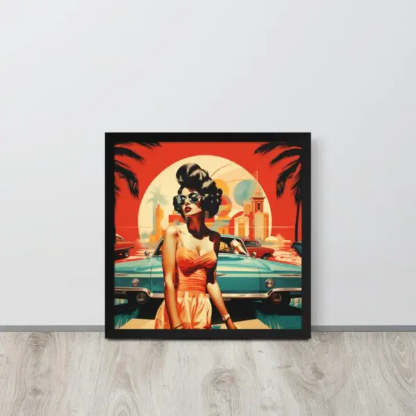 Vintage Pin-Up Paradise Framed photo paper poster - Image 8