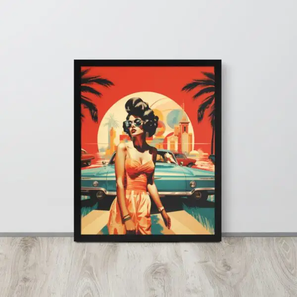 Vintage Pin-Up Paradise Framed photo paper poster - Image 9
