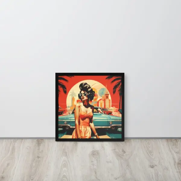 Vintage Pin-Up Paradise Framed photo paper poster - Image 10