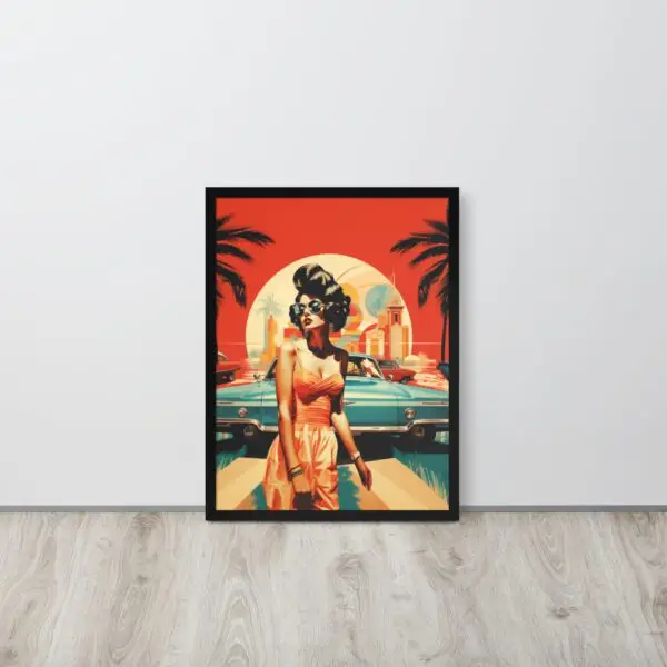 Vintage Pin-Up Paradise Framed photo paper poster - Image 11