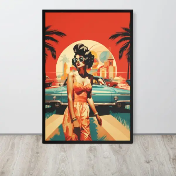 Vintage Pin-Up Paradise Framed photo paper poster - Image 12