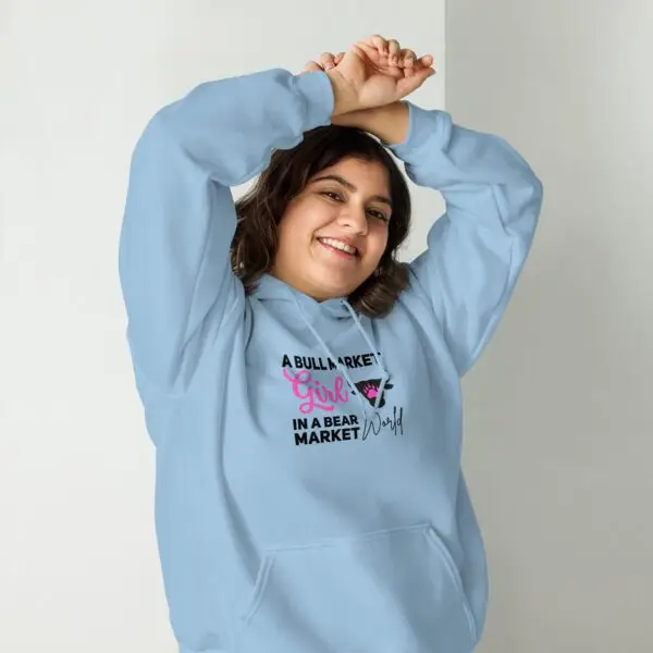 Bull Market Girl in a Bear Market World Unisex Hoodie - Image 3