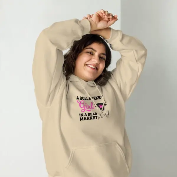 Bull Market Girl in a Bear Market World Unisex Hoodie - Image 4