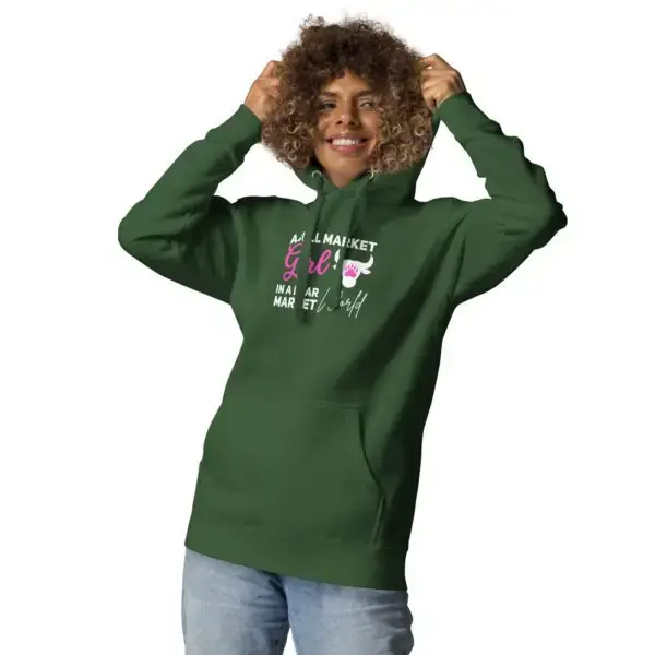 Bull Market Girl in a Bear Market World Dark Unisex Hoodie - Image 7