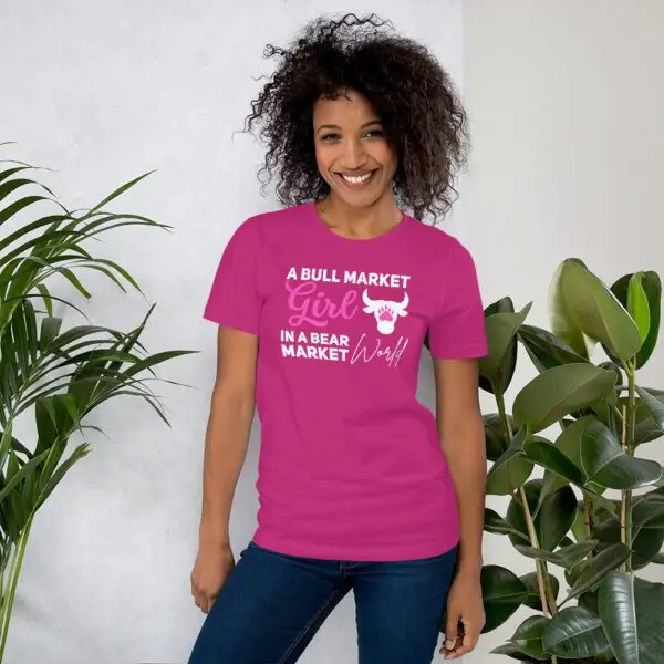 Bull Market Girl in a Bear Market World Dark Unisex t-shirt - Image 9