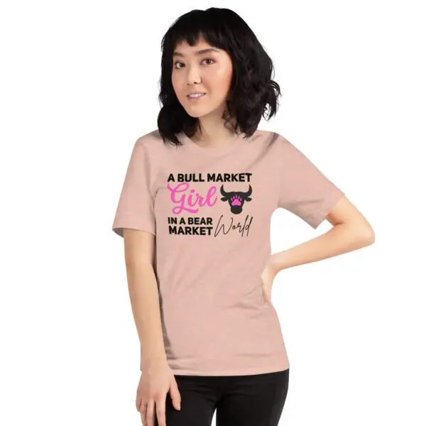 Bull Market Girl in a Bear Market World Crypto Unisex t-shirt - Image 2