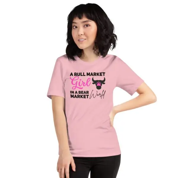 Bull Market Girl in a Bear Market World Crypto Unisex t-shirt - Image 6