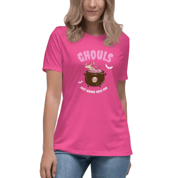 Ghouls Just Want to Have Fun Halloween Dark Women's Relaxed T-Shirt - Image 6