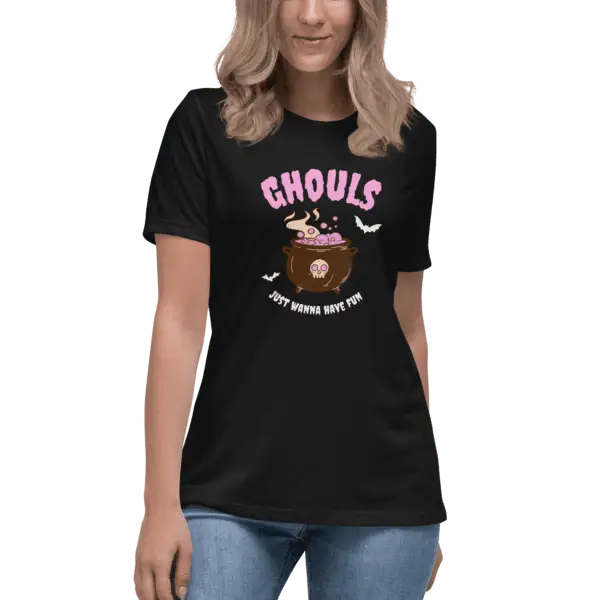 Ghouls Just Want to Have Fun Halloween Dark Women's Relaxed T-Shirt - Image 2