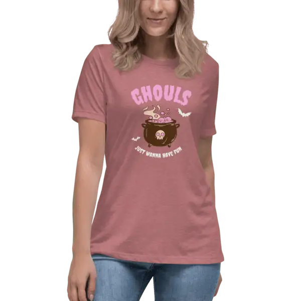 Ghouls Just Want to Have Fun Halloween Dark Women's Relaxed T-Shirt - Image 7