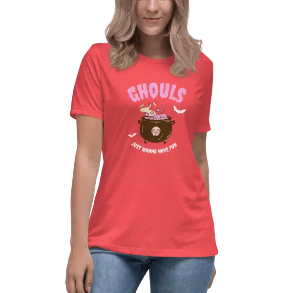 Ghouls Just Want to Have Fun Halloween Dark Women's Relaxed T-Shirt - Image 5