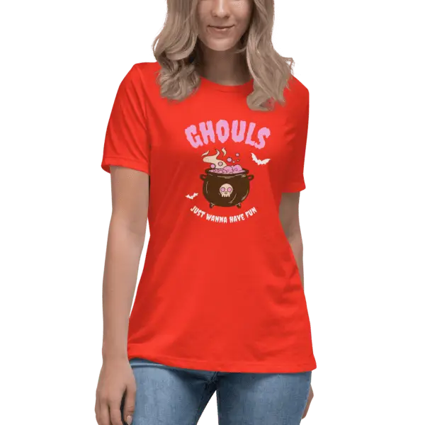 Ghouls Just Want to Have Fun Halloween Dark Women's Relaxed T-Shirt - Image 4