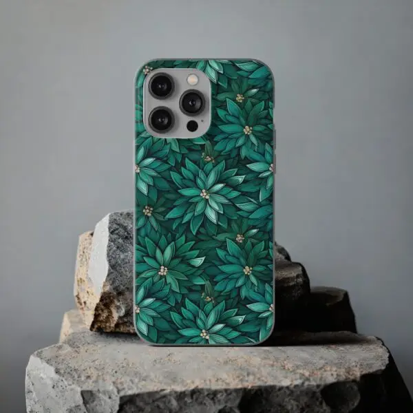 Viridian Flower Flex Phone Case for Iphone, Samsung and Google Pixel - Image 116