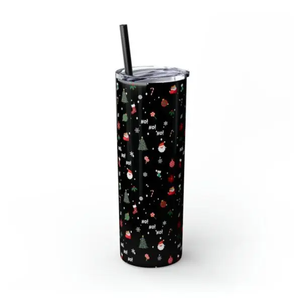 Festive Elegance Skinny Christmas Tumbler with Straw, 20oz - Image 22