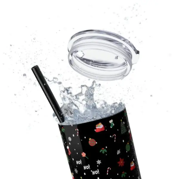 Festive Elegance Skinny Christmas Tumbler with Straw, 20oz - Image 26