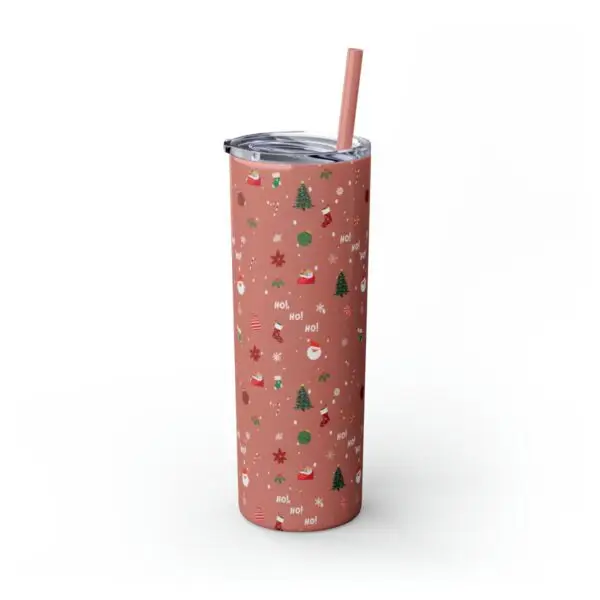 Festive Elegance Skinny Christmas Tumbler with Straw, 20oz - Image 29