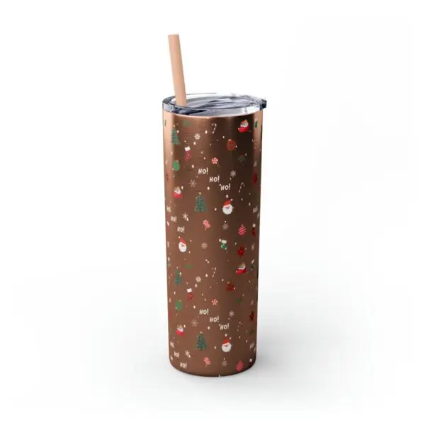 Festive Elegance Skinny Christmas Tumbler with Straw, 20oz - Image 40