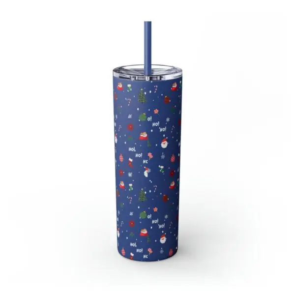 Festive Elegance Skinny Christmas Tumbler with Straw, 20oz - Image 57