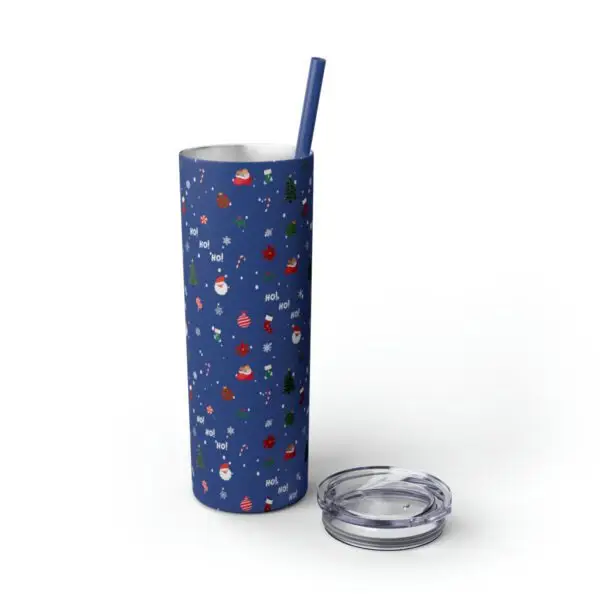 Festive Elegance Skinny Christmas Tumbler with Straw, 20oz - Image 60