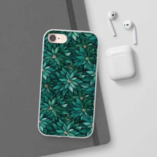 Viridian Flower Flex Phone Case for Iphone, Samsung and Google Pixel - Image 80