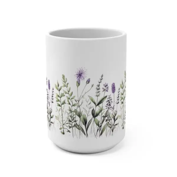 Purple Botanical Bliss Mug 15oz - Image 2