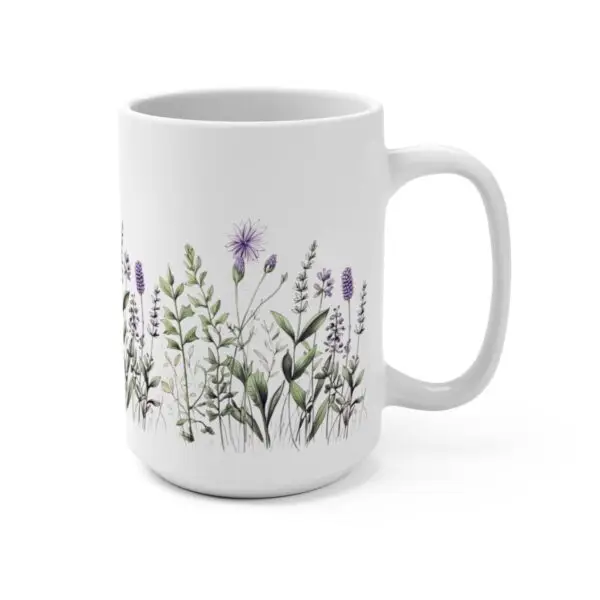 Purple Botanical Bliss Mug 15oz